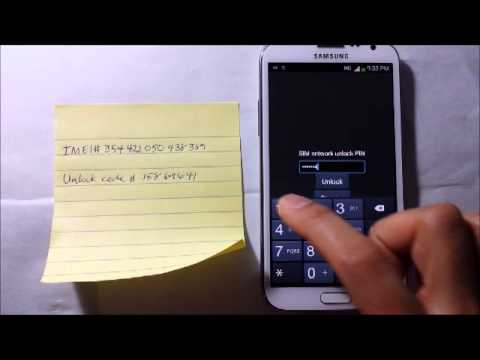 Free Unlock Code For Samsung Note 3